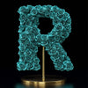 Rhea Teal Rose Letter R Lamp - Imaginary Worlds