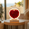 Round Red Heart Flower Lamp - Imaginary Worlds