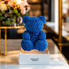 Royal Blue Preserved Rose Bear - Imaginary Worlds