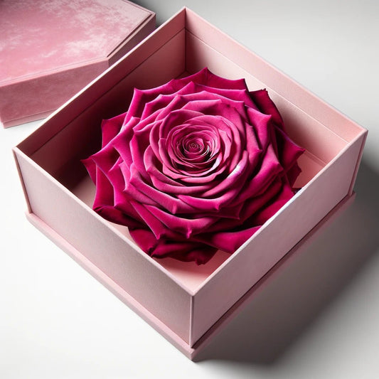 Single Magenta Rose Barbie Box - Imaginary Worlds