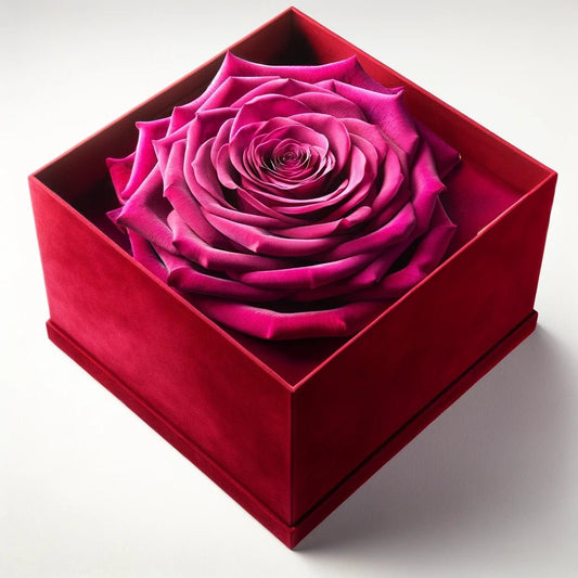 Single Magenta Rose Velvet Majesty - Imaginary Worlds