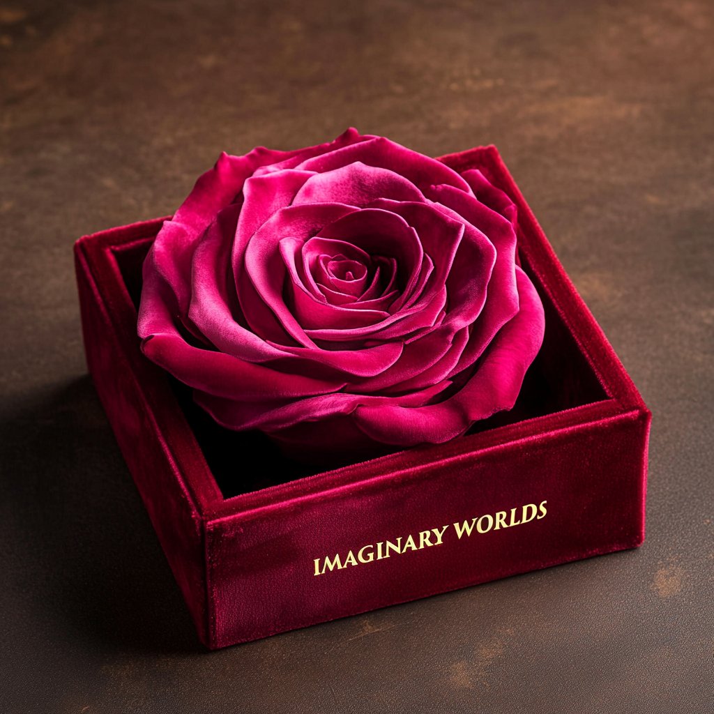 Single Magenta Rose Velvet Majesty - Imaginary Worlds