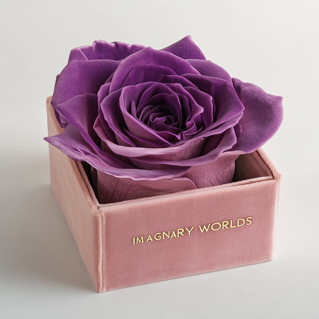 Single Purple Rose Barbie Box - Imaginary Worlds