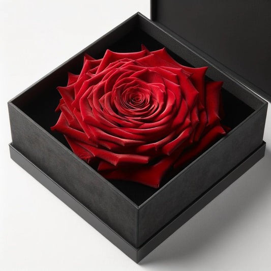 Single Red Rose Silk Box - Imaginary Worlds