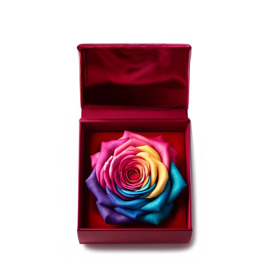 Single Rose Velvet Majesty - Kaleidoscope Elegance - Imaginary Worlds
