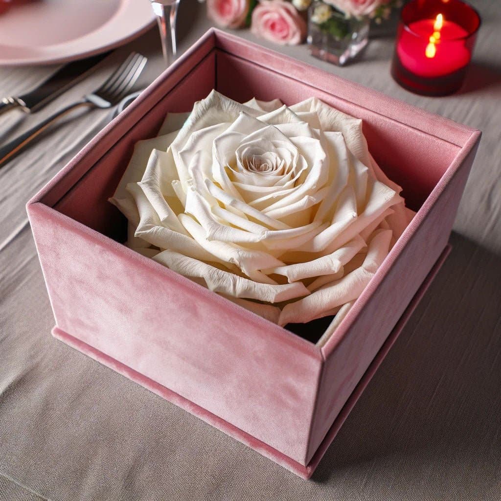 Single White Rose Barbie Box - Imaginary Worlds