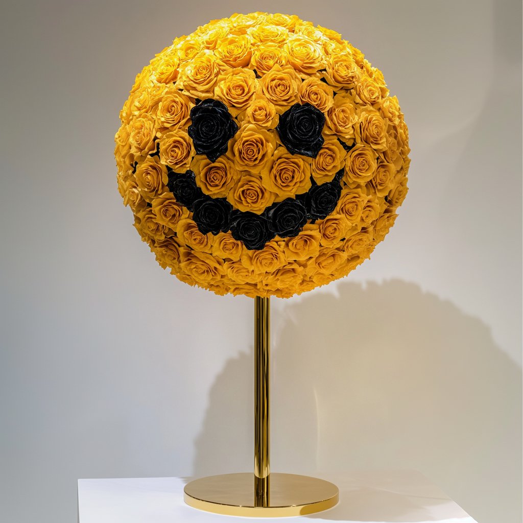 Smiley Face Eternal Bloom Lamp - Imaginary Worlds