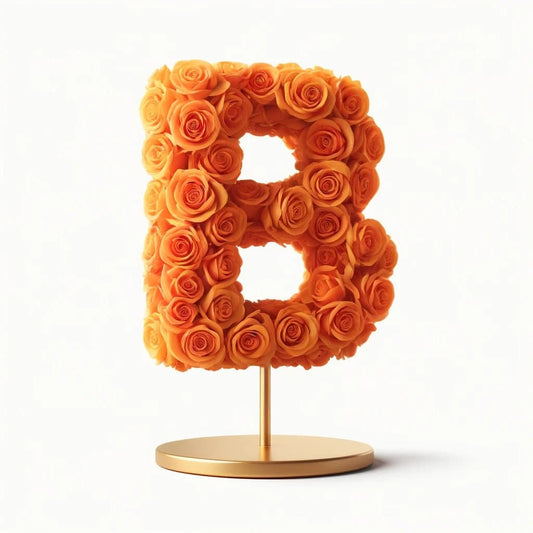 Standing Orange Rose Letter B Lamp - Imaginary Worlds