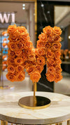 Standing Orange Rose Letter M Lamp - Imaginary Worlds