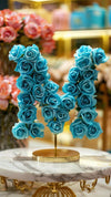 Standing Teal Rose Letter M Lamp - Imaginary Worlds