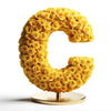 Standing Yellow Rose Letter C Lamp - Imaginary Worlds