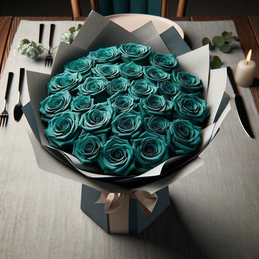 Teal Dream Flower Bouquet - Imaginary Worlds