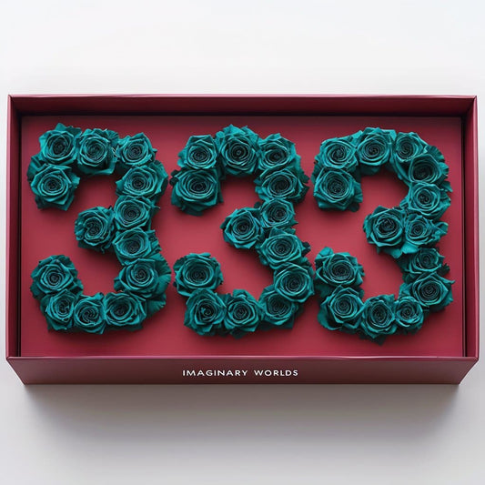 Teal Roses 333 Rose Box - Imaginary Worlds