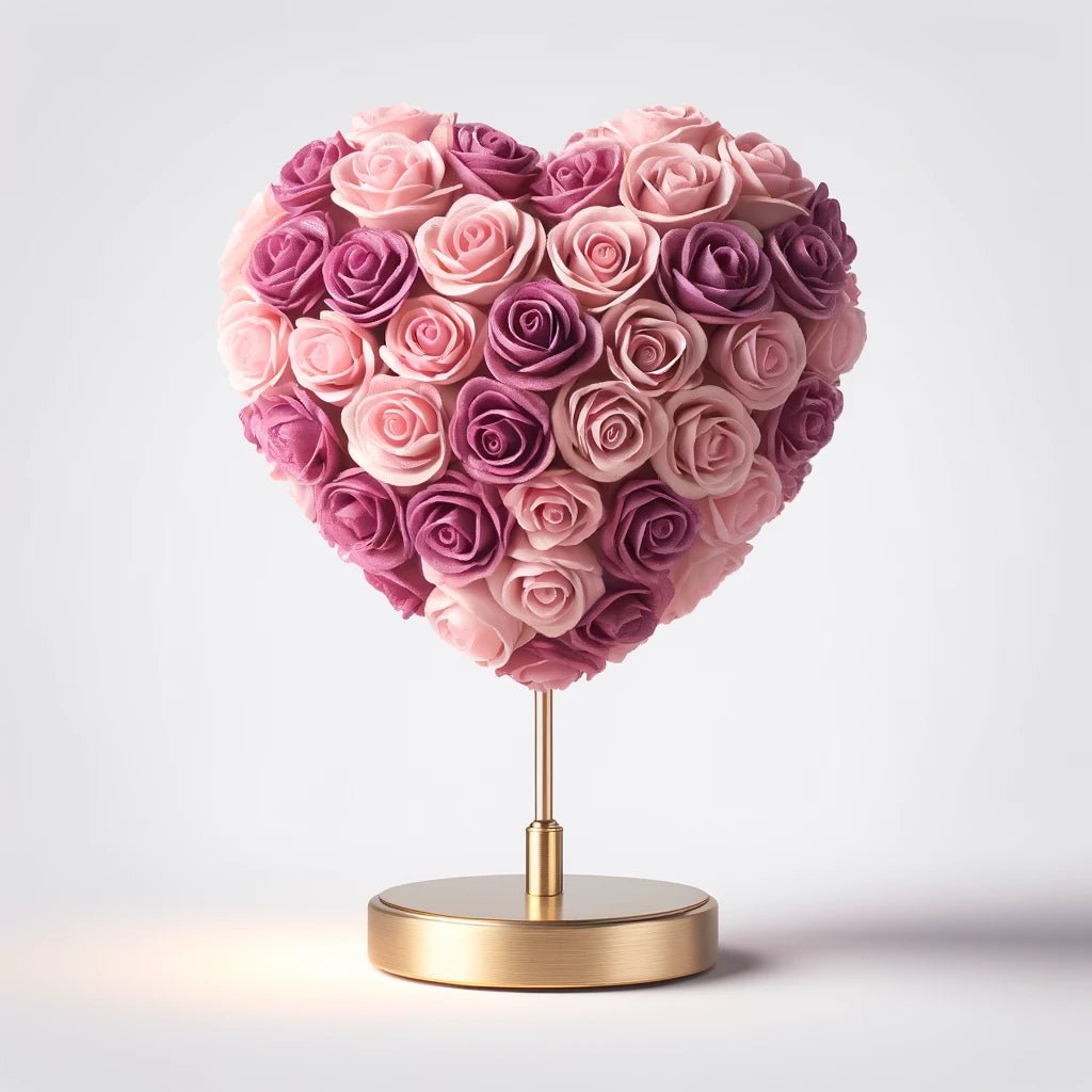 Tristan and Isolde Mixed Rose Heart Lamp - Imaginary Worlds