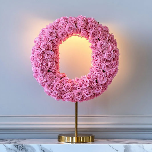 Venus Pink Rose Letter O Lamp - Imaginary Worlds