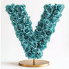 Vesta Teal Rose Letter V Lamp - Imaginary Worlds