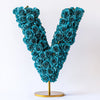 Vesta Teal Rose Letter V Lamp - Imaginary Worlds