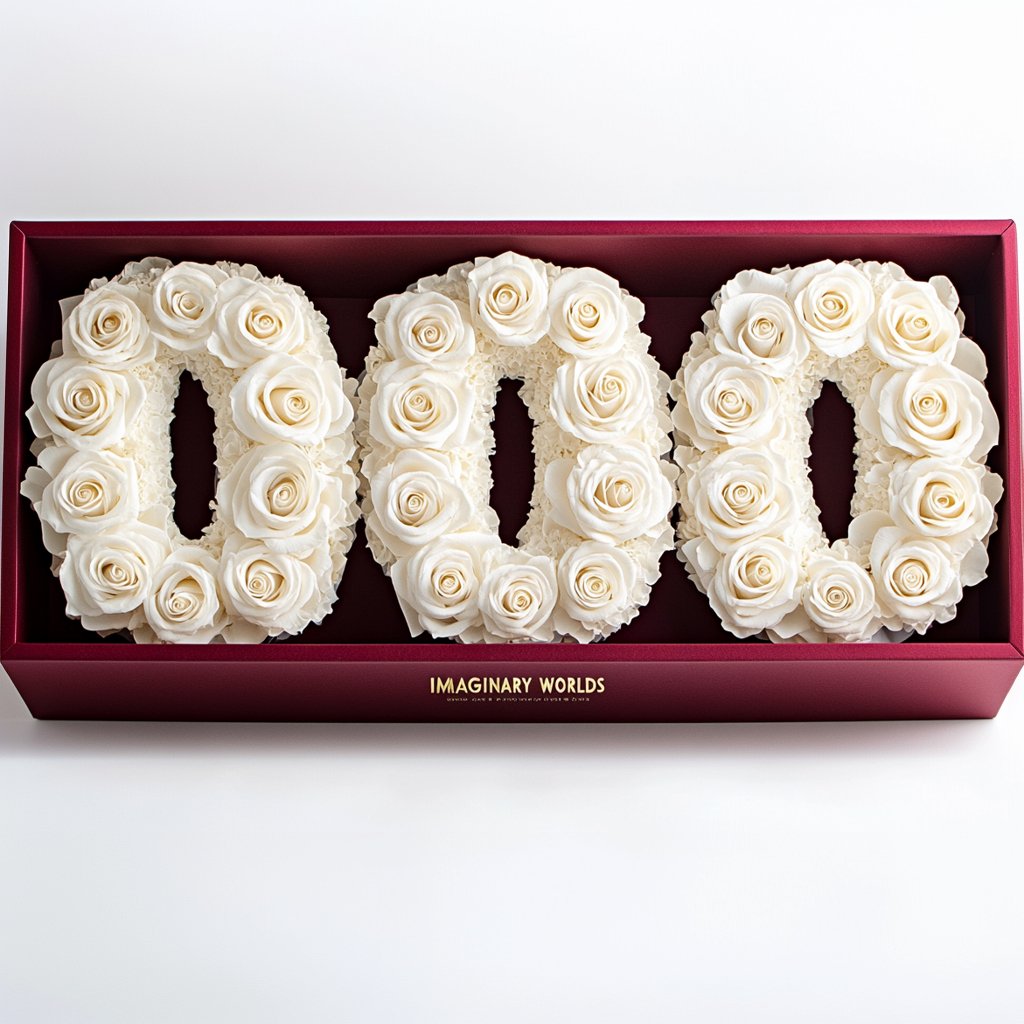 White Roses 000 Rose Box - Imaginary Worlds