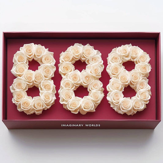 White Roses 888 Rose Box - Imaginary Worlds