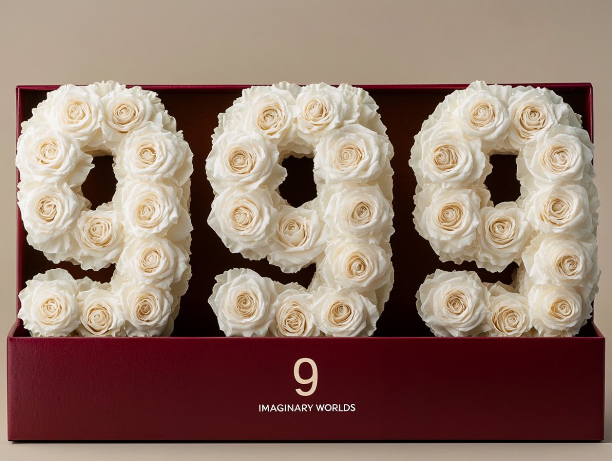 White Roses 999 Rose Box - Imaginary Worlds