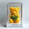 Yellow Rose Bear with Green Roses Heart - Imaginary Worlds