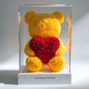 Yellow Rose Bear with Red Roses Heart - Imaginary Worlds