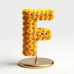 Yellow Rose Eternal Letter F Lamp - Imaginary Worlds