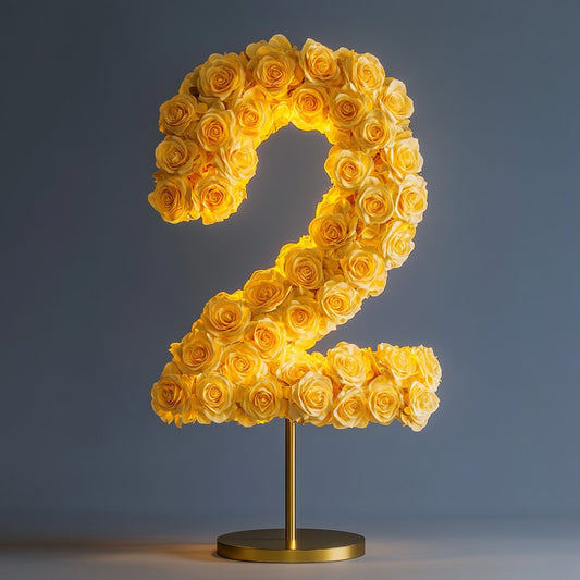 Yellow Rose Eternal Number 2 Lamp - Imaginary Worlds