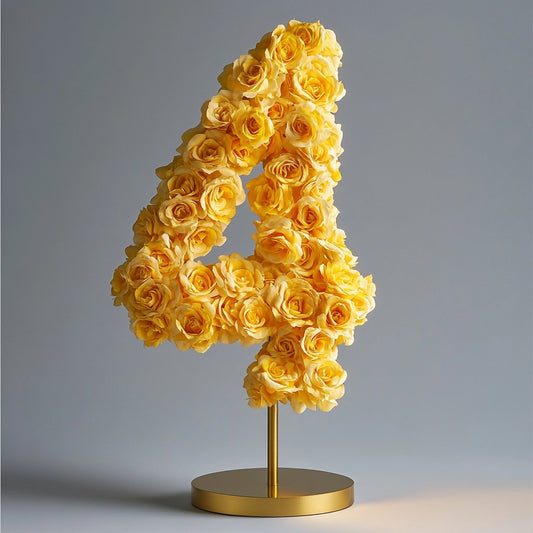 Yellow Rose Eternal Number 4 Lamp - Imaginary Worlds