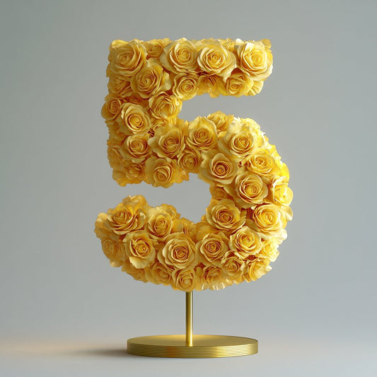 Yellow Rose Eternal Number 5 Lamp - Imaginary Worlds