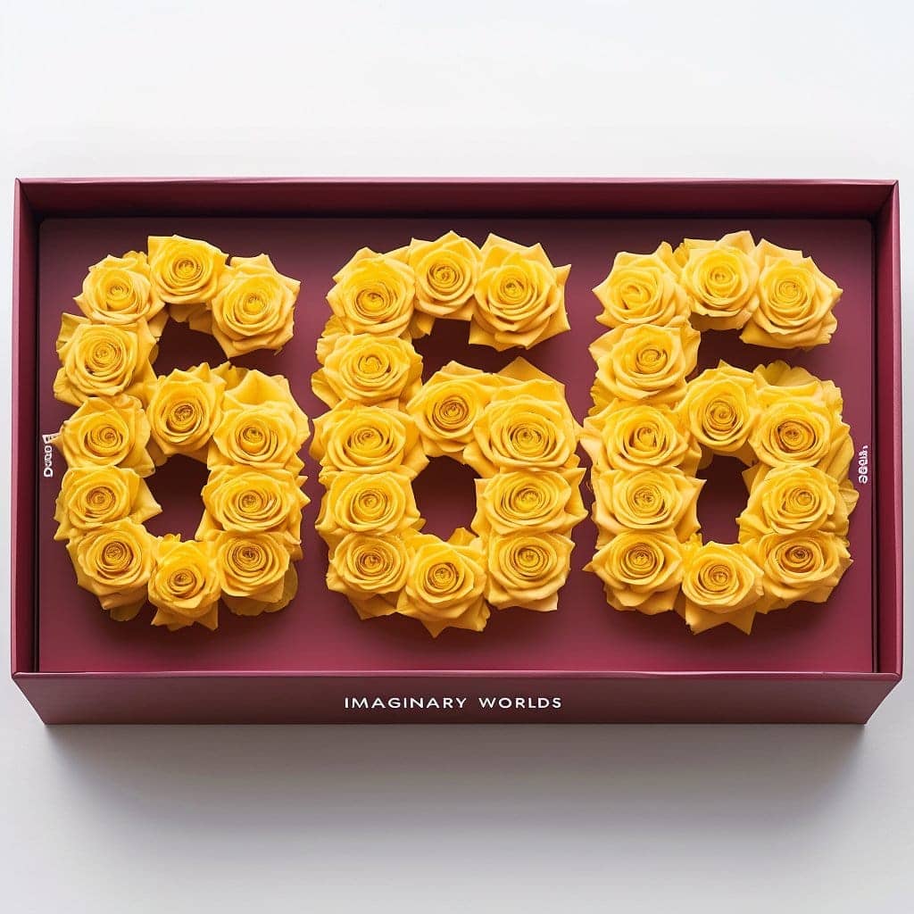 Yellow Roses 666 Rose Box - Imaginary Worlds