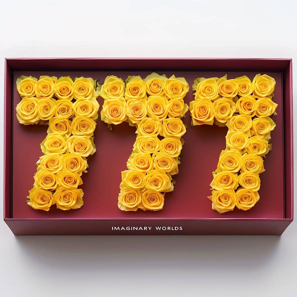 Yellow Roses 777 Rose Box - Imaginary Worlds