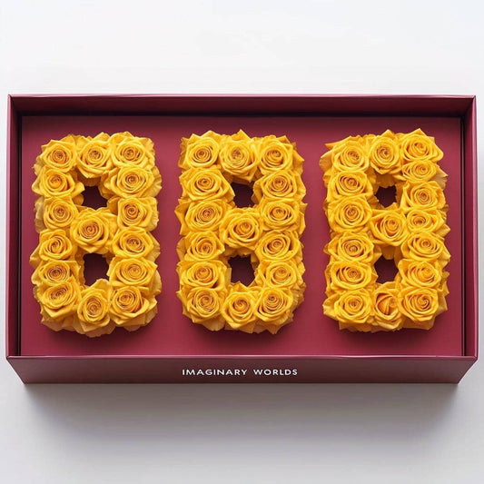 Yellow Roses 888 Rose Box - Imaginary Worlds