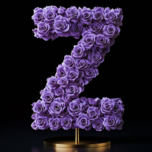 Zephyrus Purple Rose Letter Z Lamp - Imaginary Worlds