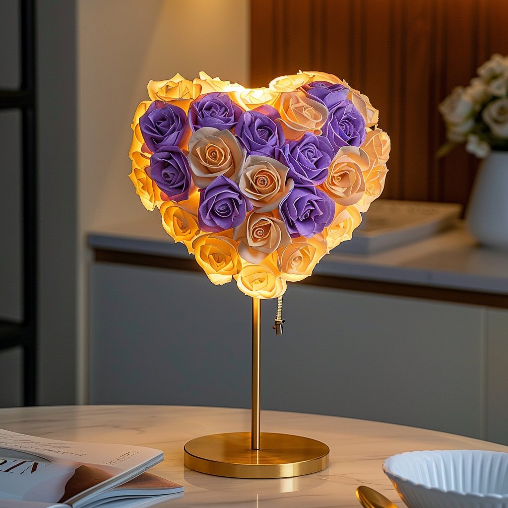 Zeus and Hera Mixed Rose Heart Lamp - Imaginary Worlds