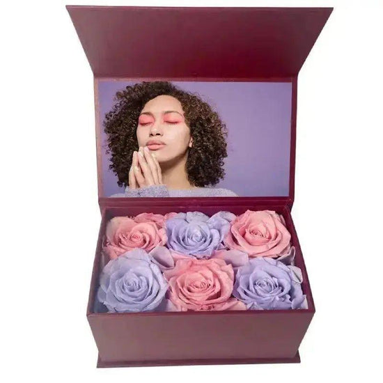 Forever Rose Box with Photo - Love in Bloom Anniversary Edition - Imaginary Worlds