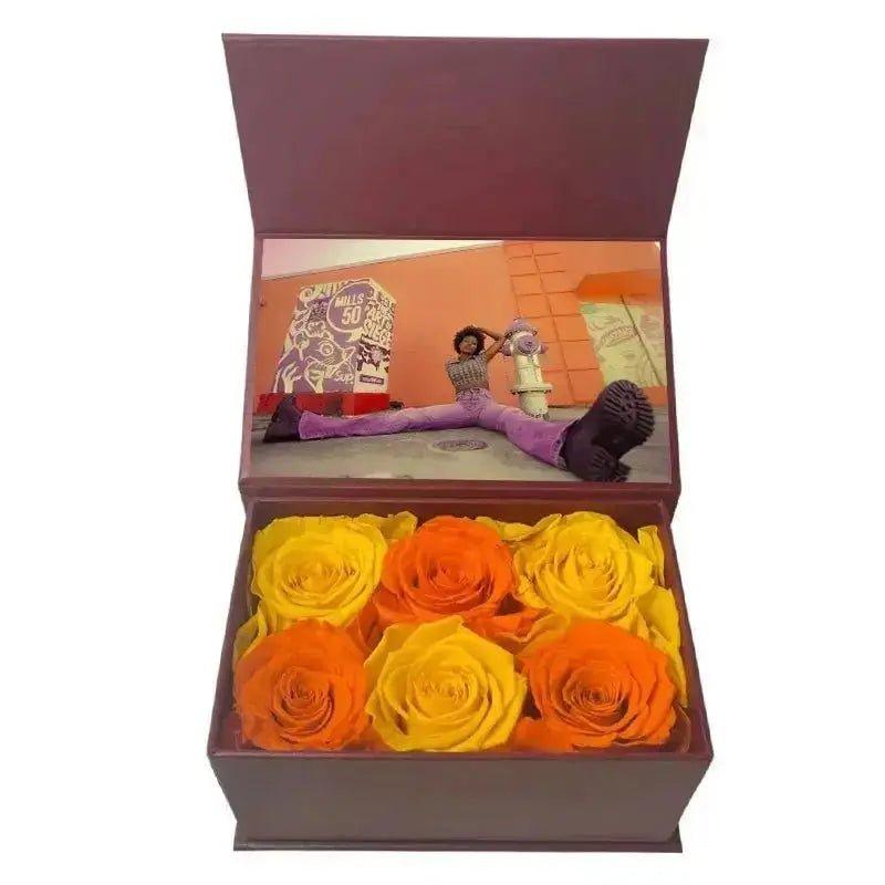 Six Roses in a Box: Dual-Tone Forever Roses Rose Box - Imaginary Worlds